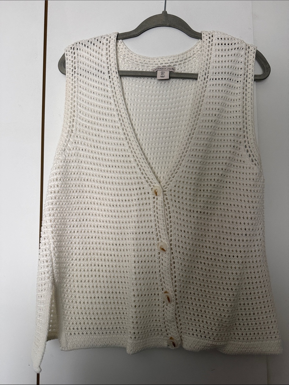 Sincerely Jules Crochet Button-Front Vest